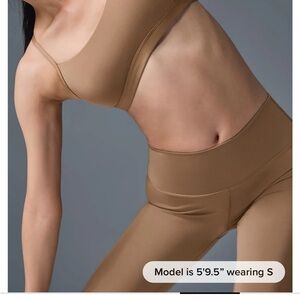 ALO Yoga Airlift Toasted Almond Sports Bra